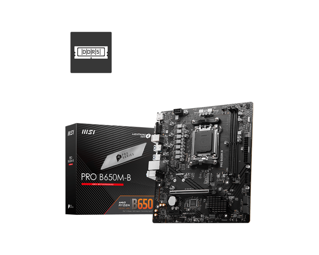 MSI PRO B650M-B AM5 Micro ATX Motherboard